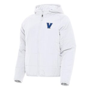 Women's Antigua White Villanova Wildcats Universe Full-Zip Puffer Jacket