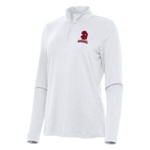 Women's Antigua White South Dakota Coyotes Reprocess Quarter-Zip Top