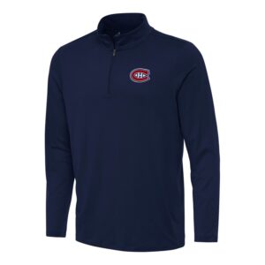 Men's Antigua Navy Montreal Canadiens Reprocess Quarter-Zip Top