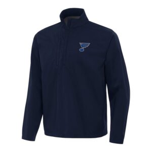 Men's Antigua Navy St. Louis Blues Brisk Quarter-Zip Windbreaker