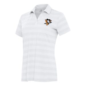 Women's Antigua White Pittsburgh Penguins Tunnel Polo