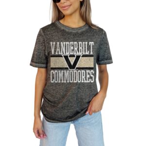 Women's Gameday Couture Charcoal Vanderbilt Commodores  Lightweight Burnout T-Shirt