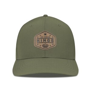Men's Levelwear  Olive Los Angeles Kings Rise Faux Leather Patch Flex Hat