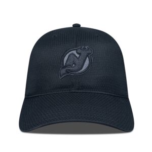 Men's Levelwear Black New Jersey Devils Matrix Nightfall Blackout Patch Unstructured Adjustable Hat