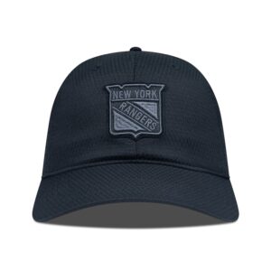 Men's Levelwear Black New York Rangers Matrix Nightfall Blackout Patch Unstructured Adjustable Hat