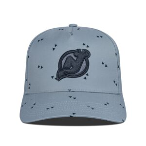 Men's Levelwear Gray New Jersey Devils Scatter Pattern Nightfall Blackout Patch Structured Adjustable Hat