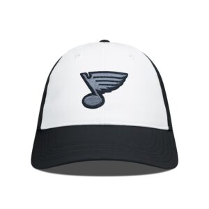 Men's Levelwear Black/White St. Louis Blues Endure Nightfall Blackout Patch Unstructured Flex Hat