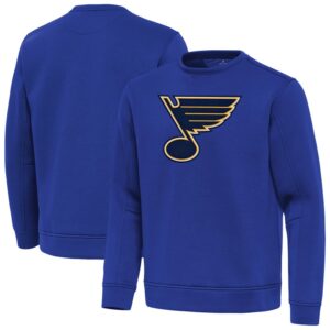 Men's Antigua Royal St. Louis Blues Relevant Lightweight Pullover Sweatshirt