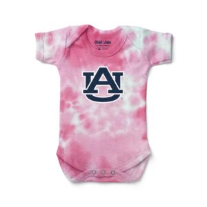 Newborn & Infant Chad & Jake Pink Auburn Tigers Tie-Dye Team Logo Bodysuit
