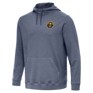 Men's Antigua Heather Navy Denver Nuggets Cloud Pullover Hoodie