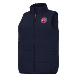 Women's Antigua Navy Detroit Pistons Experience Full-Zip Vest