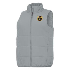 Women's Antigua Gray Denver Nuggets Experience Full-Zip Vest