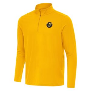 Men's Antigua Gold Denver Nuggets Intent Quarter-Zip Top