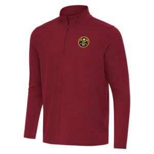 Men's Antigua Cardinal Denver Nuggets Intent Quarter-Zip Top