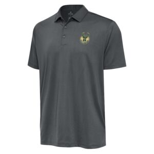 Men's Antigua  Pewter Milwaukee Bucks Big & Tall Ellipse Polo