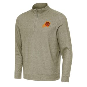 Men's Antigua Olive Phoenix Suns Subtle Quarter-Zip Sweatshirt