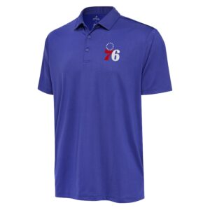 Men's Antigua Royal Philadelphia 76ers Ellipse Polo