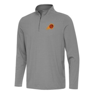 Men's Antigua  Black Phoenix Suns Twine Quarter-Zip Top