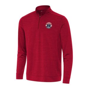 Men's Antigua Heather Red Washington Wizards Bright Quarter-Zip Top