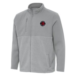 Men's Antigua Gray Toronto Raptors Daily Fused Full-Zip Jacket