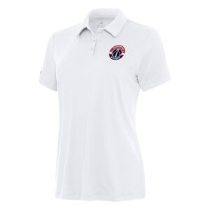 Women's Antigua White Washington Wizards Reprocess Polo