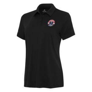 Women's Antigua Black Washington Wizards Reprocess Polo