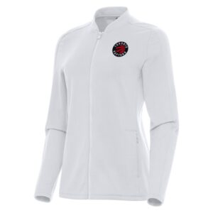 Women's Antigua White Toronto Raptors Continual Full-Zip Jacket