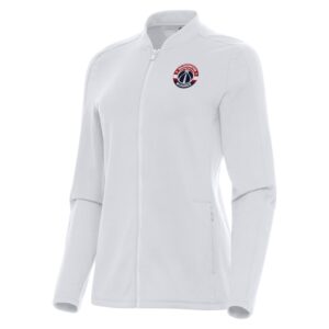 Women's Antigua White Washington Wizards Continual Full-Zip Jacket