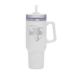 White Clemson Tigers 40oz. Rocky My State Tumbler
