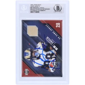 Marshall Faulk St. Louis Rams Autographed 2005 Upper Deck Game Jersey Relic #GJ-MF Beckett Fanatics Witnessed Authenticated Card