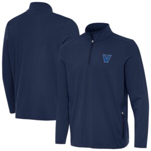 Men's Antigua Navy Villanova Wildcats Perilous Quarter-Zip Pullover Top