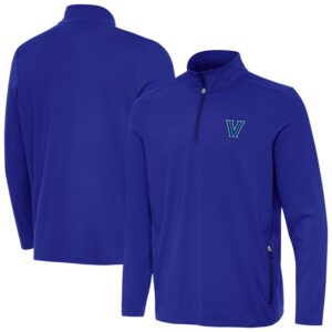 Men's Antigua Royal Villanova Wildcats Perilous Quarter-Zip Pullover Top