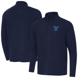Men's Antigua  Navy Villanova Wildcats Intent Quarter-Zip Top