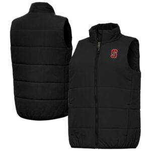 Women's Antigua  Black Stanford Cardinal Experience Full-Zip Vest