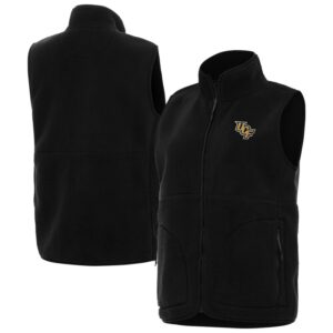 Women's Antigua  Black UCF Knights Nostalgic Full-Zip Vest