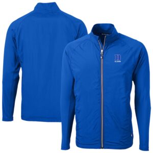 Men's Cutter & Buck  Royal Duke Blue Devils Adapt Eco Knit Hybrid Recycled Raglan Full-Zip Jacket