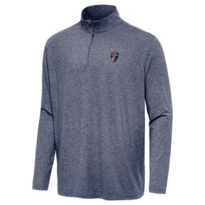 Men's Antigua  Heather Navy North Carolina Courage Hunk Quarter-Zip Pullover Top