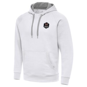 Men's Antigua White Houston Dash Victory Pullover Hoodie