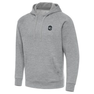 Men's Antigua Heather Gray NJ/NY Gotham FC Victory Pullover Hoodie