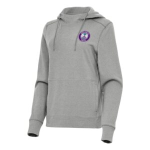 Women's Antigua Heather Gray Orlando Pride Justice Pullover Hoodie