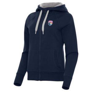 Women's Antigua  Navy San Diego Wave FC Victory Full-Zip Hoodie