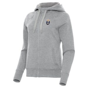Women's Antigua  Heather Gray Seattle Reign FC Victory Full-Zip Hoodie