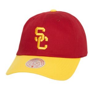 Men's Mitchell & Ness Red USC Trojans Team 2 Tone 2.0 Strapback Dad Hat