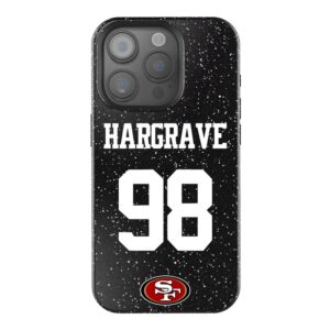 Keyscaper Javon Hargrave Black San Francisco 49ers Bling iPhone Case