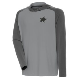 Men's Antigua  Gray Dallas Stars Tonal Intrepid Pullover Hoodie
