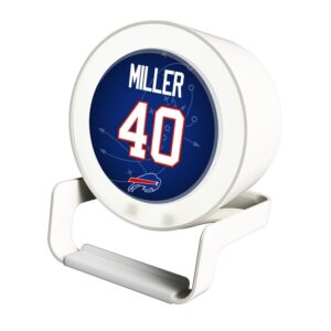 Keyscaper Von Miller White Buffalo Bills Night Light Charger and Bluetooth Speaker