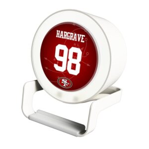 Keyscaper Javon Hargrave White San Francisco 49ers Night Light Charger and Bluetooth Speaker