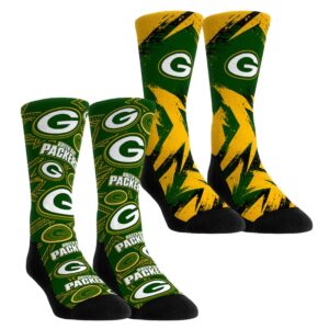 Youth Rock Em Socks  Green Bay Packers Game Day Two-Pack Crew Sock Set