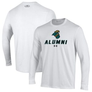 Men's Under Armour  White Coastal Carolina Chanticleers Alumni Performance Long Sleeve T-Shirt