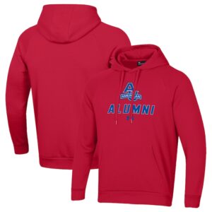 Men's Under Armour Red American University Eagles Alumni Rival Fleece Pullover Hoodie